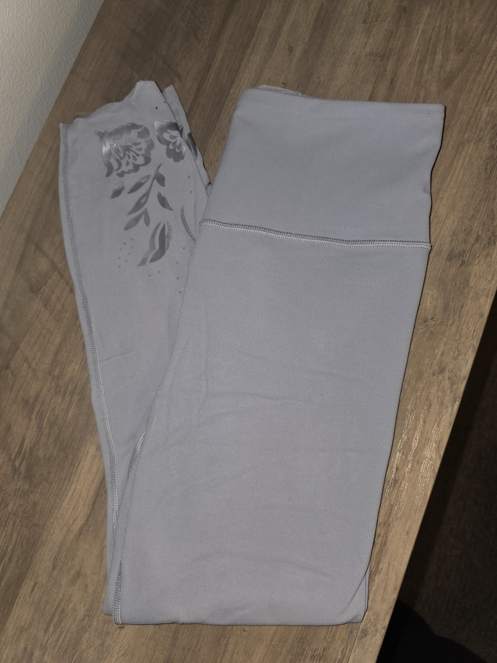 Athleta Elation Eyelet High-Waist 7/8 Leggings with Subtle Floral Accent